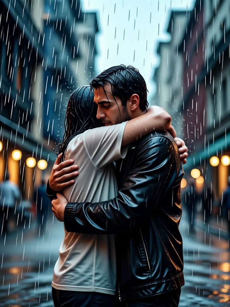Heyo app interface showing rainy video creation