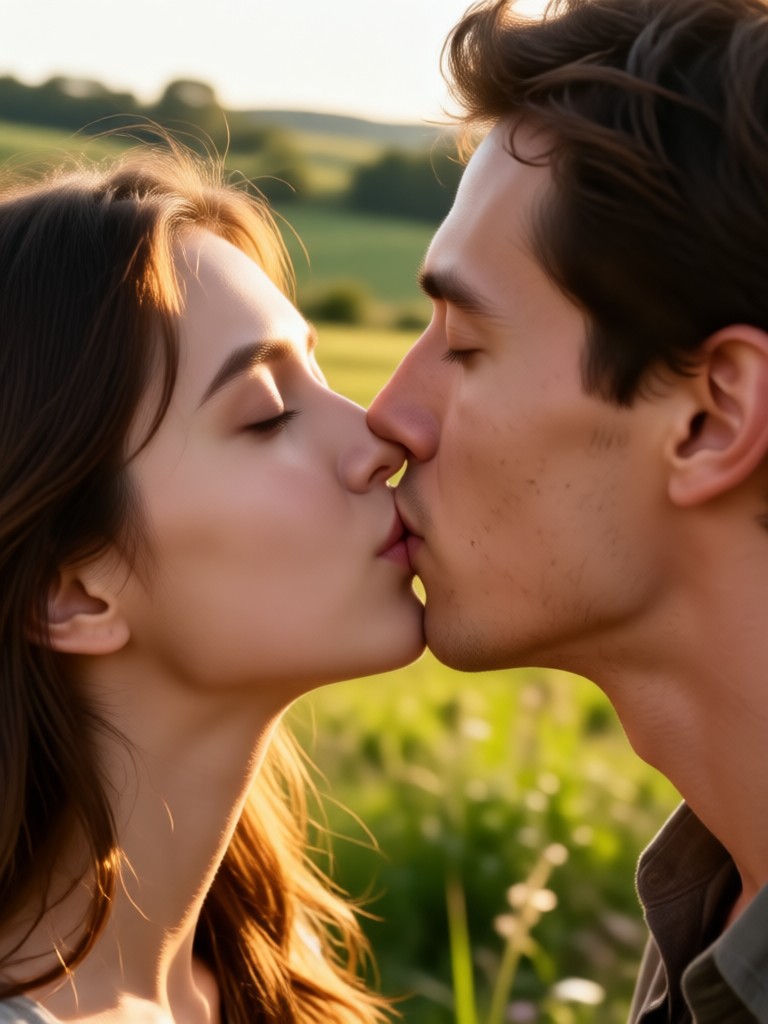 Mountain backdrop kiss video
