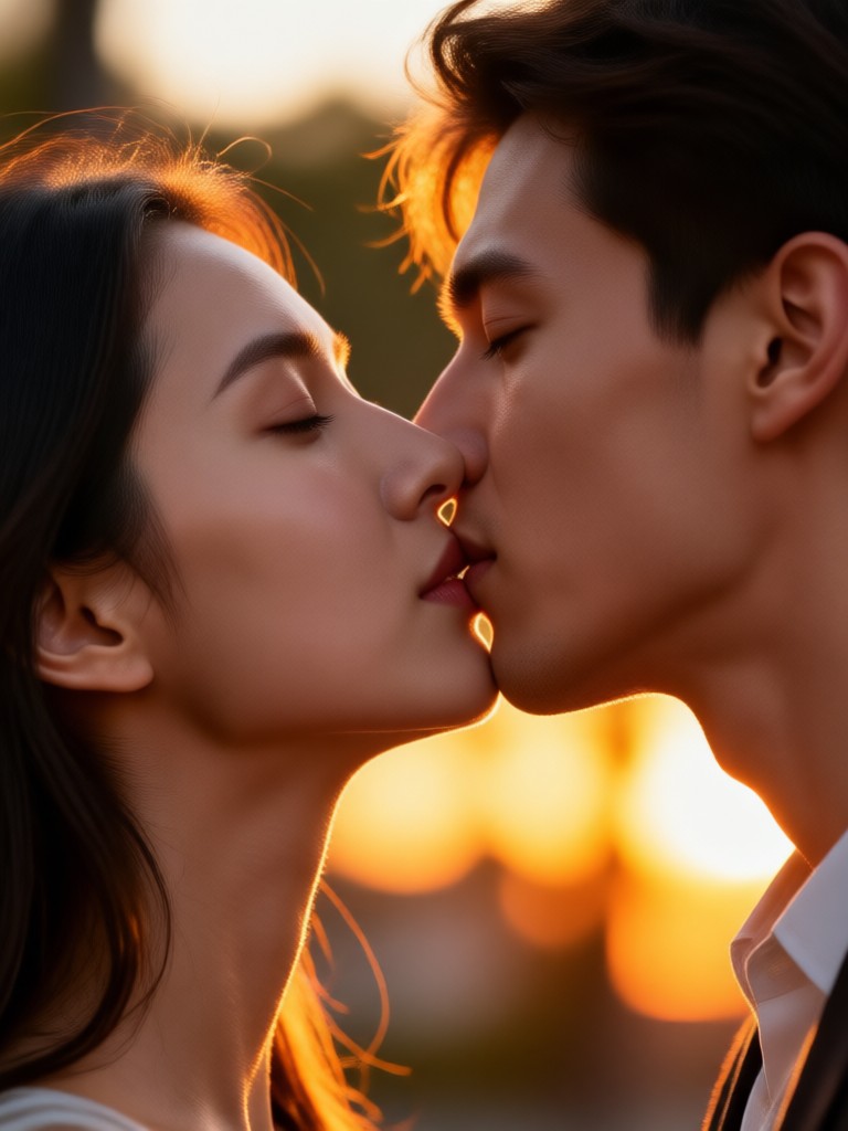 Transformación de foto realista a vídeo de beso