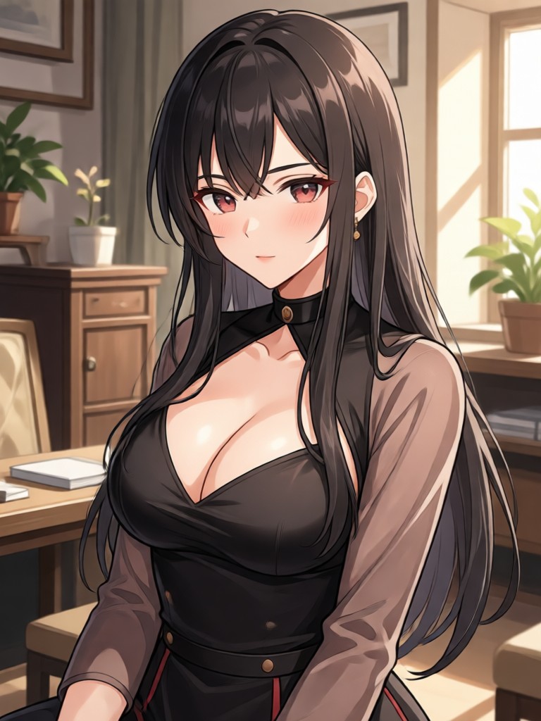 Character with detailed anime eyes and expressive features