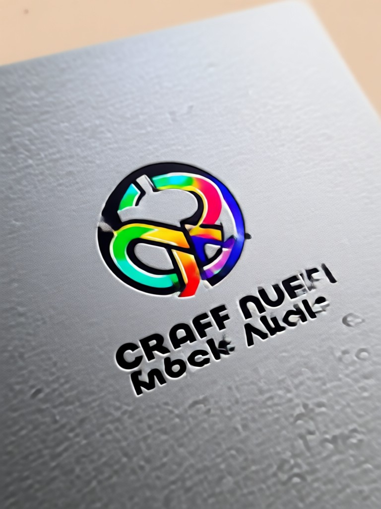 Smartphone showing AI logo maker app interface