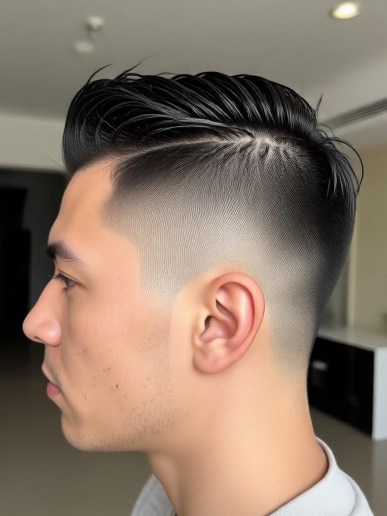 Pratinjau panjang buzz cut yang berbeda