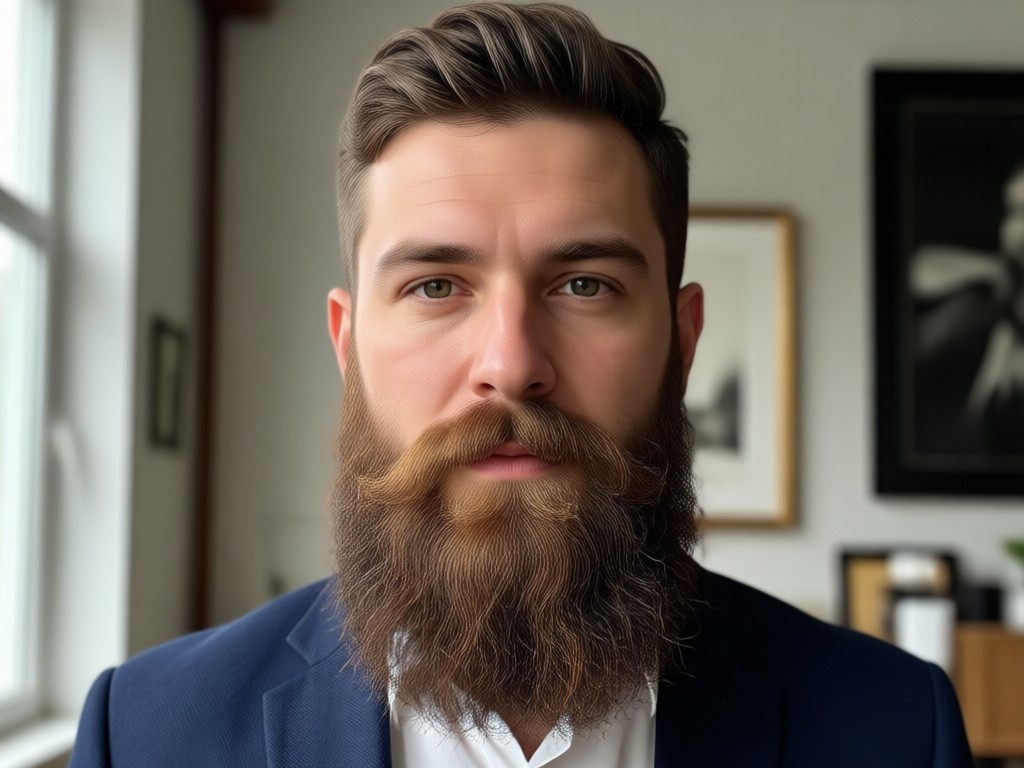 Gallery of different AI beard styles and mustaches