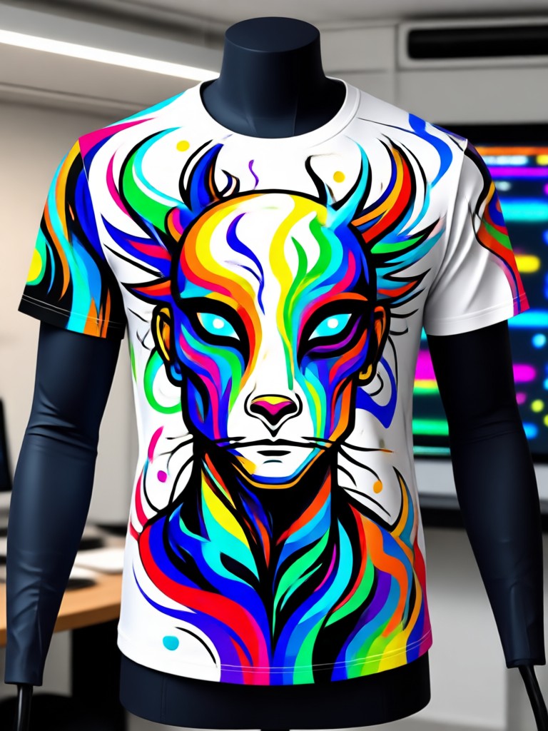 Ilustrasi hewan buatan AI untuk kaos bertema alam