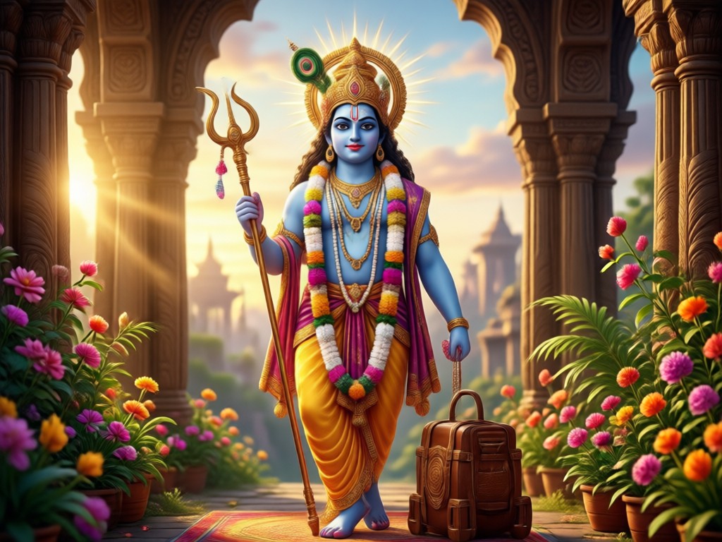 Person experiencing joy seeing their Krishna transformation