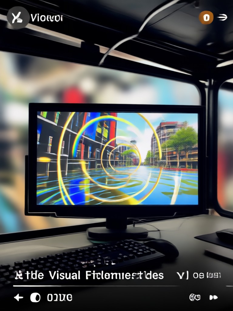 smartphone displaying video with visual effects