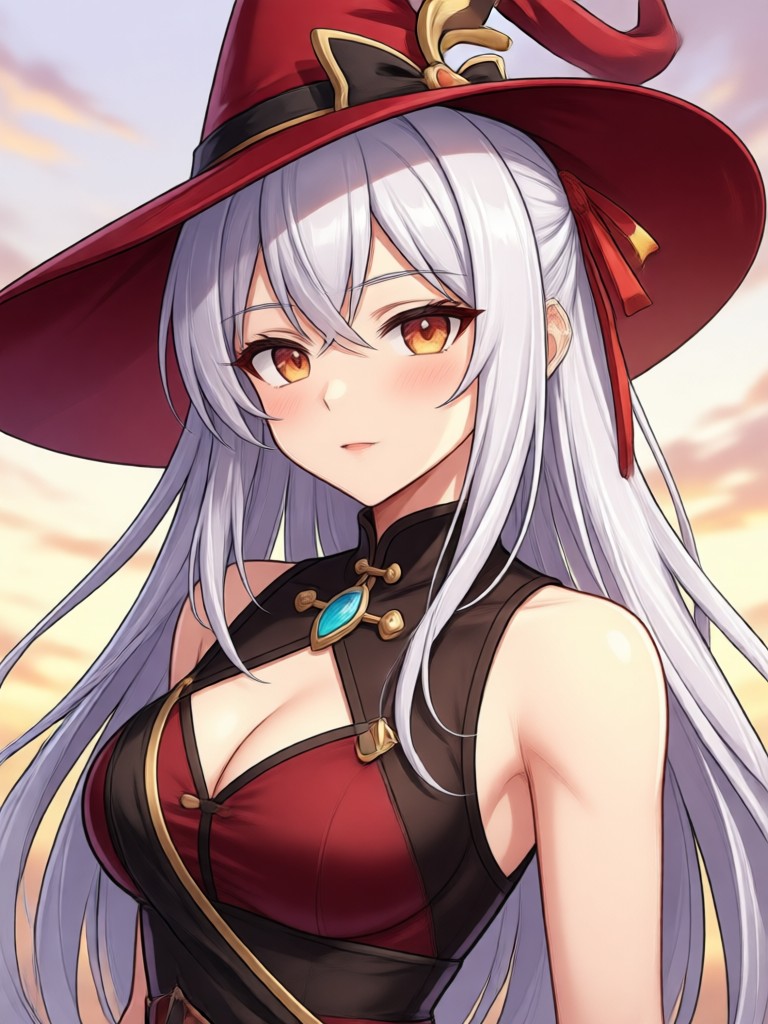 Cute chibi anime avatar with animal ears