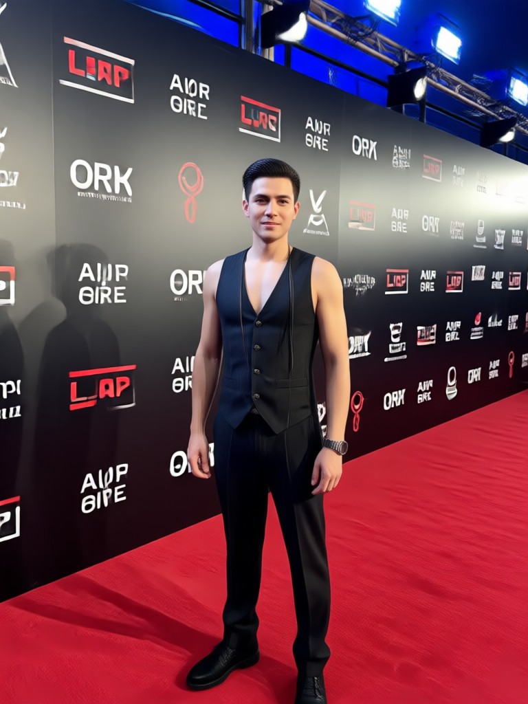 Designer gown AI red carpet style