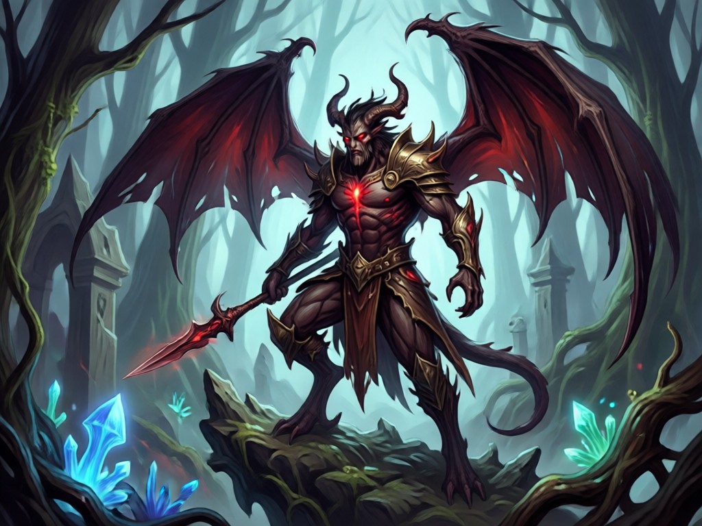 Photo transformed into dark fantasy gothic painting style