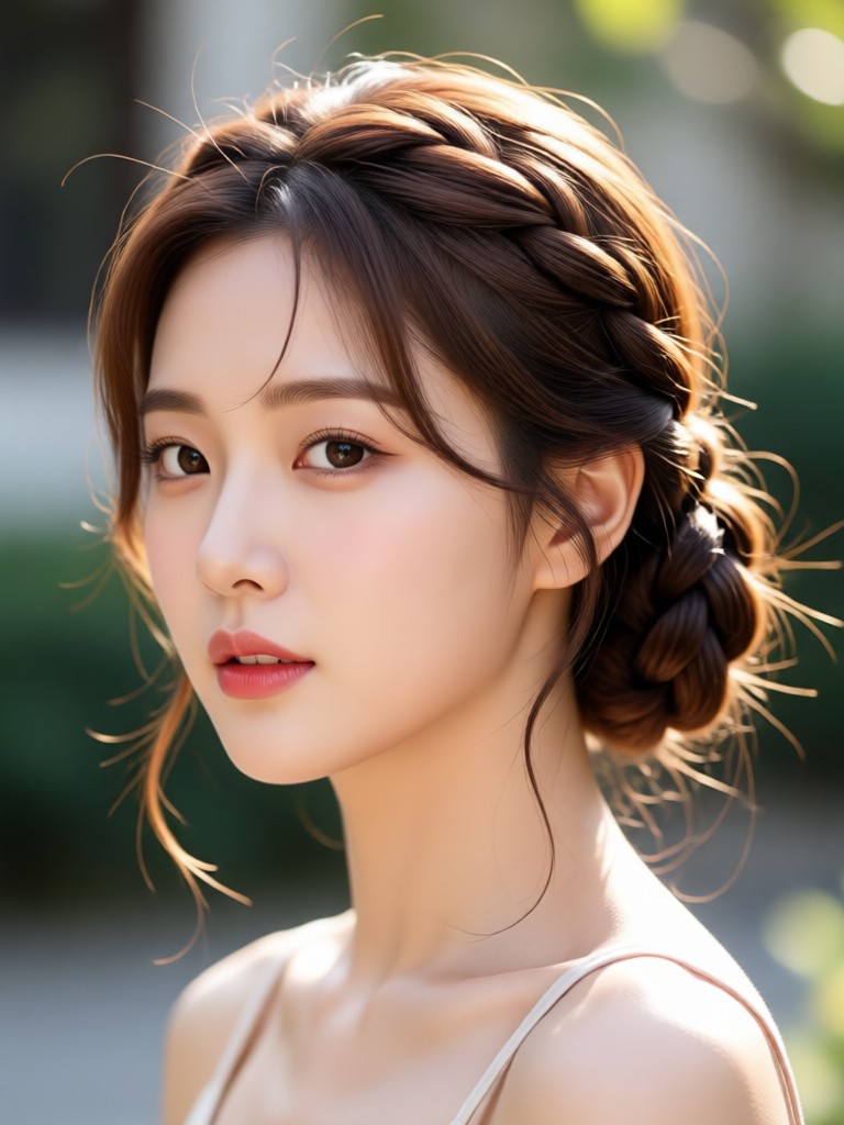 Korean Hairstyle AI before and after straight to perm