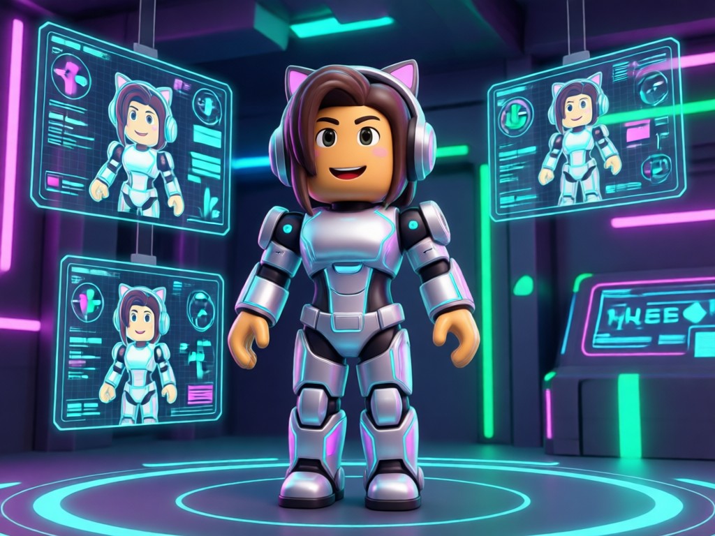 AI transforming a photo into a Roblox avatar