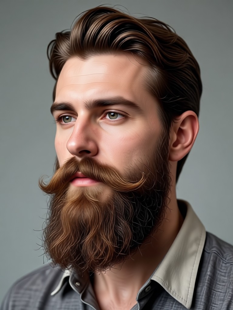 Mobile app screenshot of AI beard generator in action