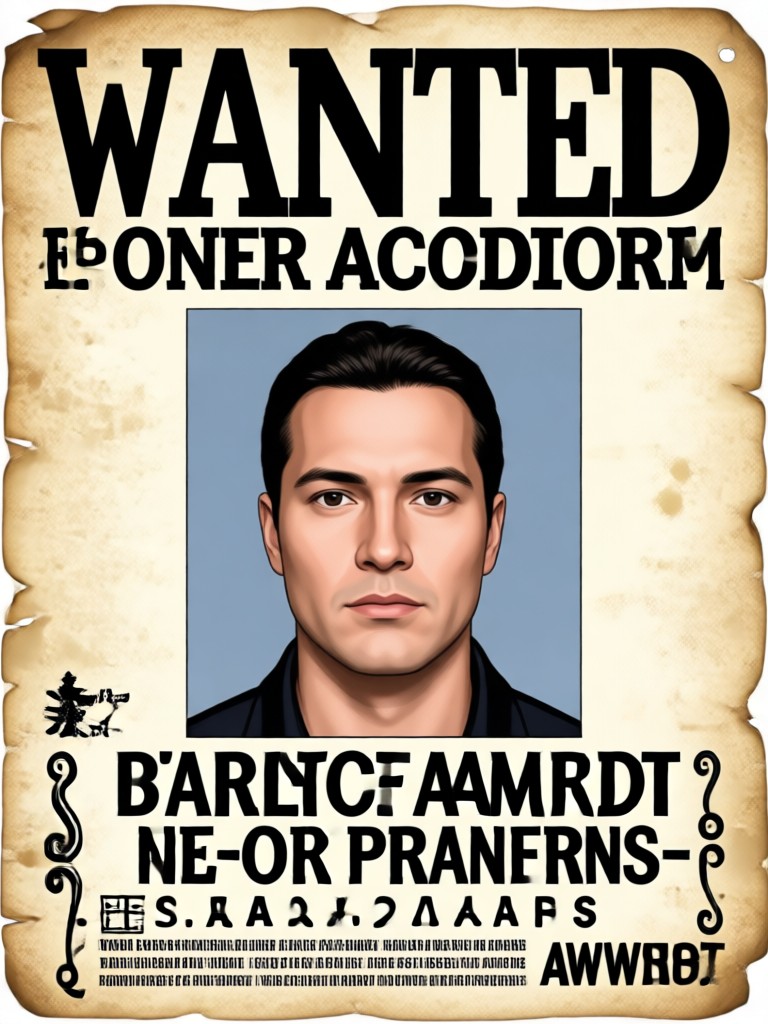 Modern Police Sketch Style Wanted Poster