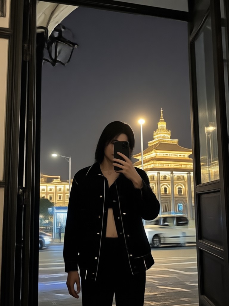 무드 넘치는 블랙 필터 스트리트 사진