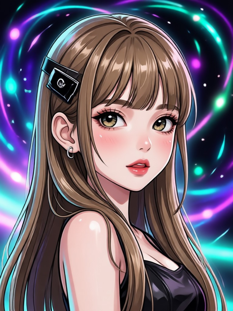 Cyberpunk futuristic K Pop group AI generation