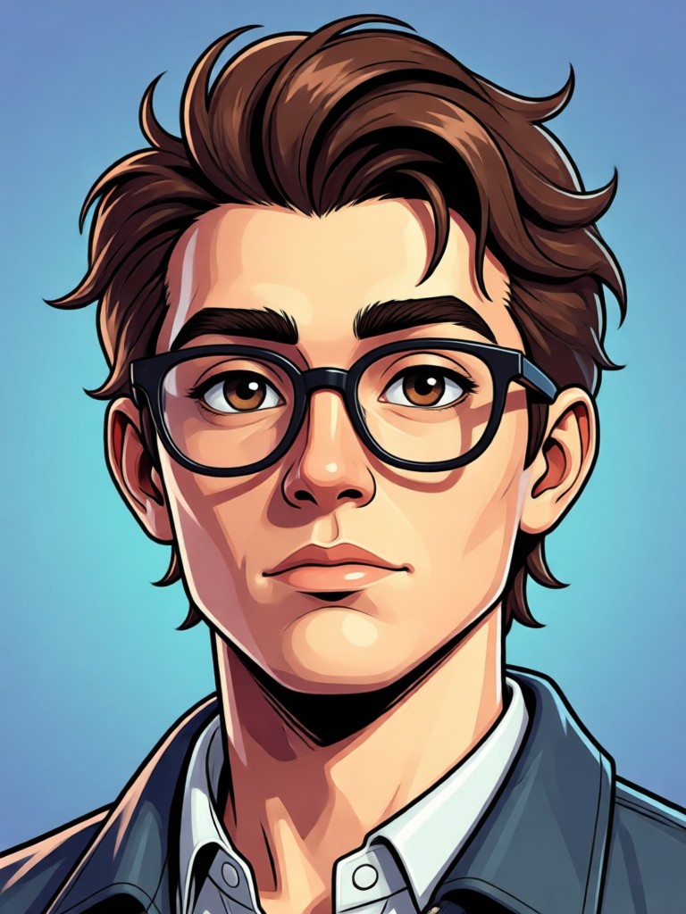 Manga style AI cartoon character
