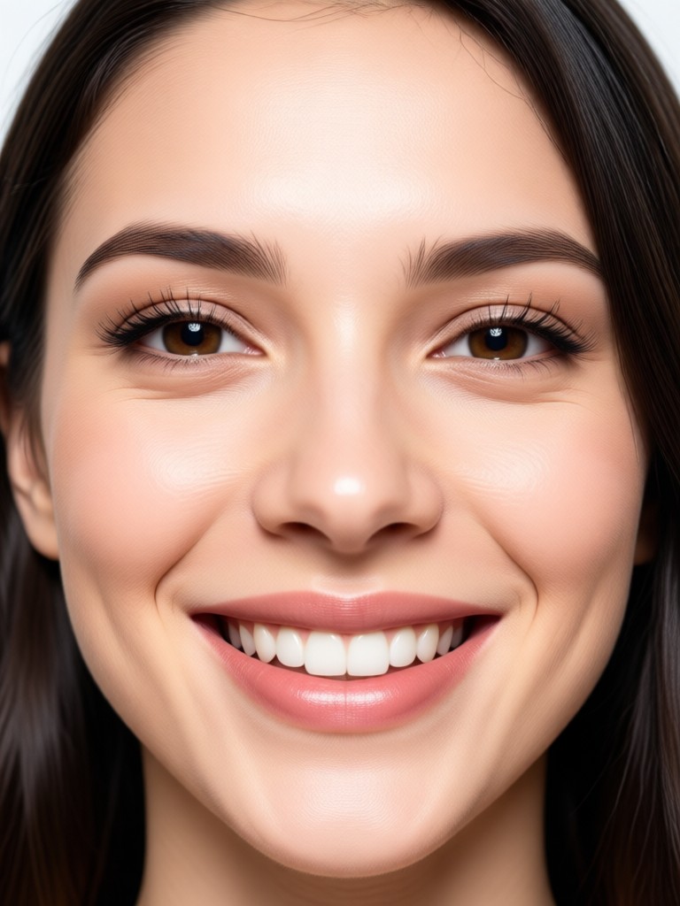 Selfie transformed from serious to cheerful