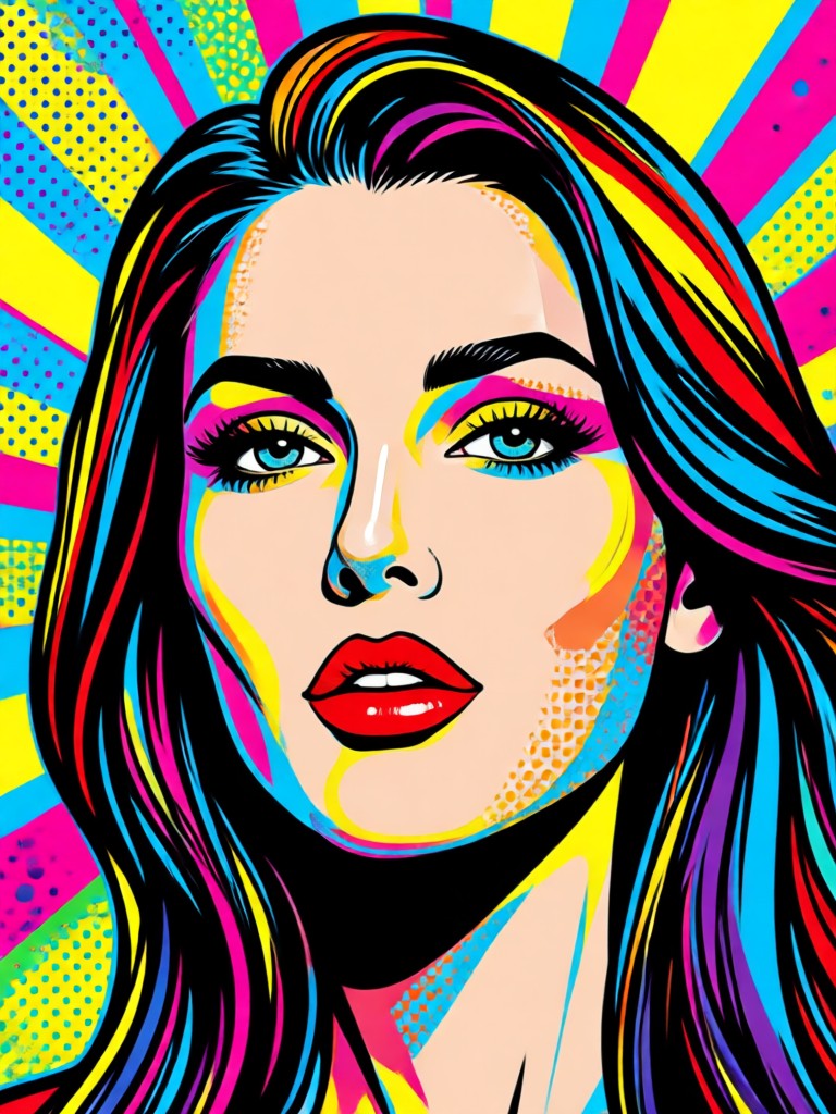 Architecture in bold line art pop style
