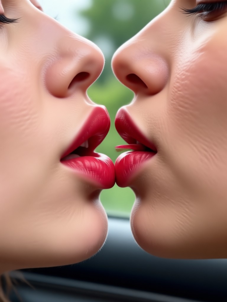 HeyO app on mobile phone showing kiss video