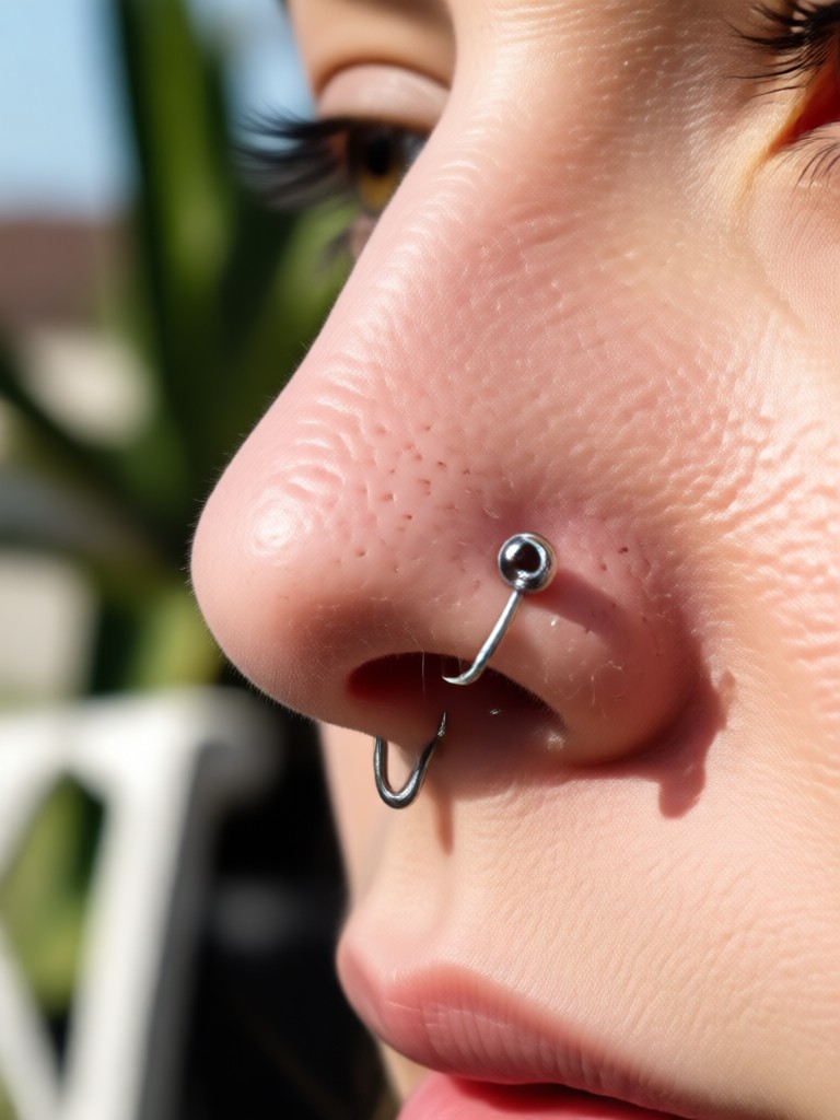 AI generated double nose piercing preview