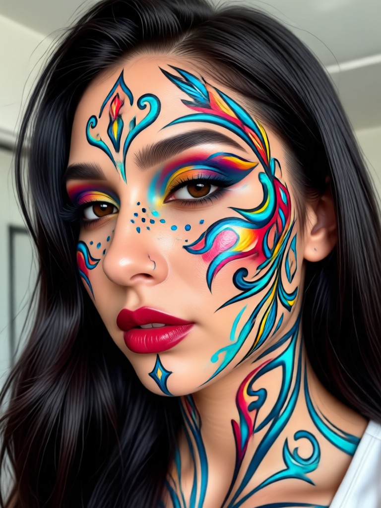 filmreifer Body-Art-Look aus Mädchenfoto