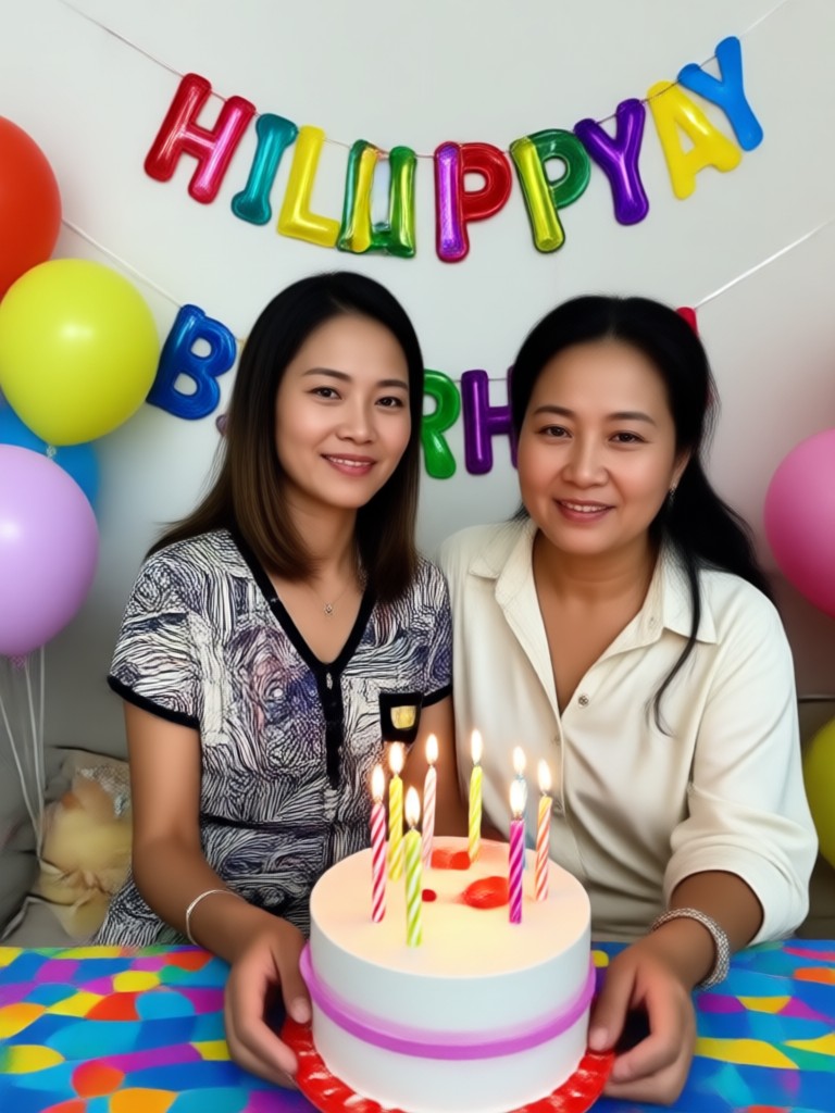 AI generated scenic birthday video background