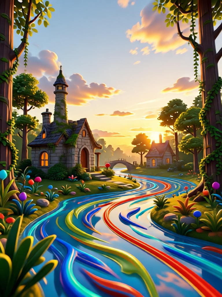 Vibrant gradient liquid wallpaper