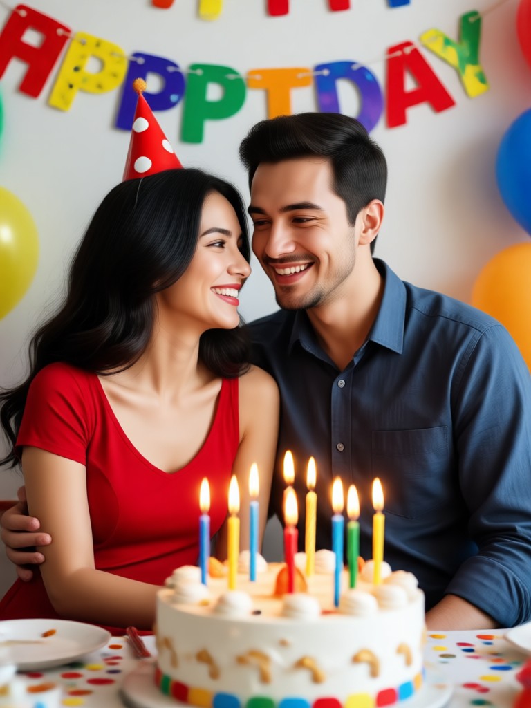 Romantic slow motion cake cutting video