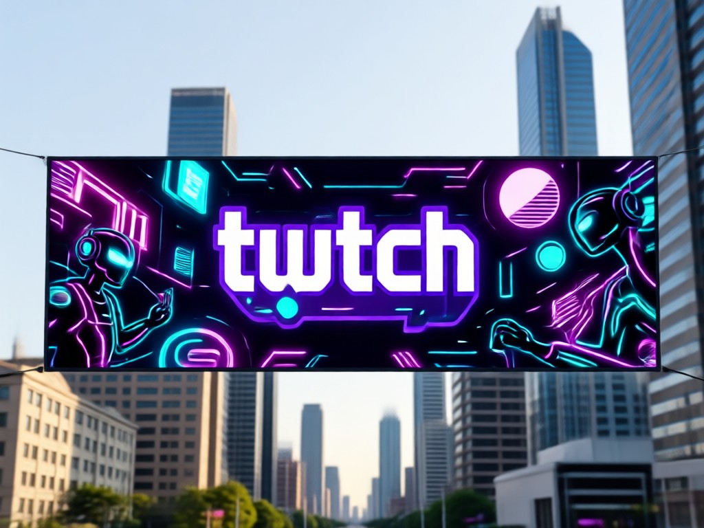 Banner da Twitch mostrando texto estilizado e claro do nome do canal