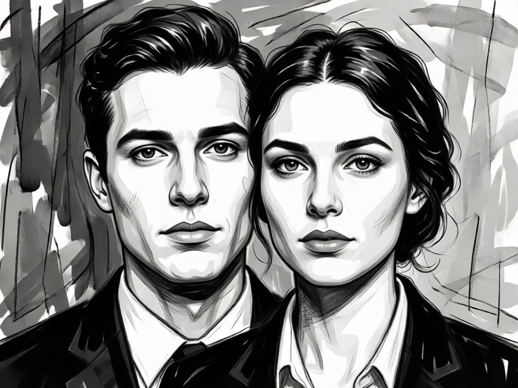Gere Retratos Artísticos de Casal em Preto e Branco por IA com um toque