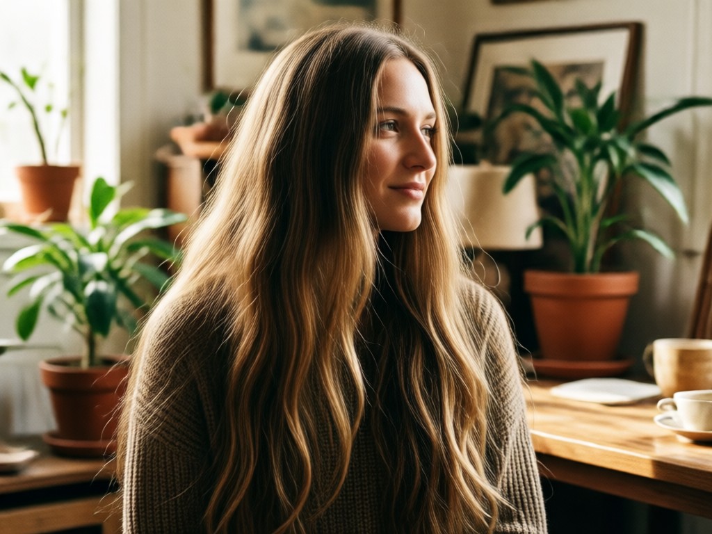 Realistic AI hair generation example
