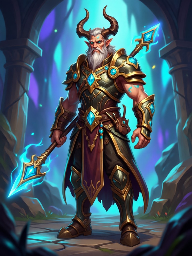 AI generated warforged DND character art