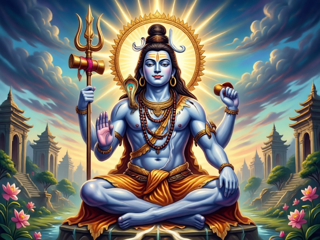 Style transfer applied to Shiva image