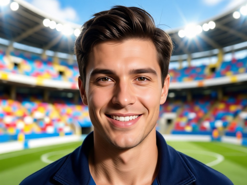 World Cup fan poster with player photo and dramatic effects