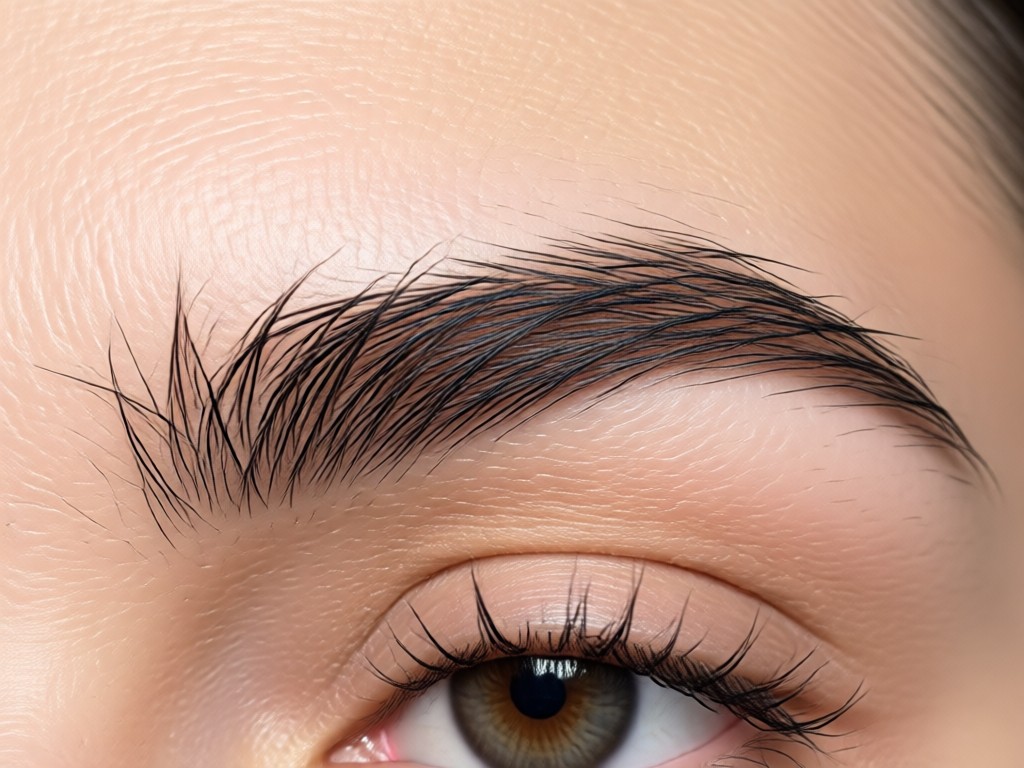 AI correcting uneven eyebrow symmetry