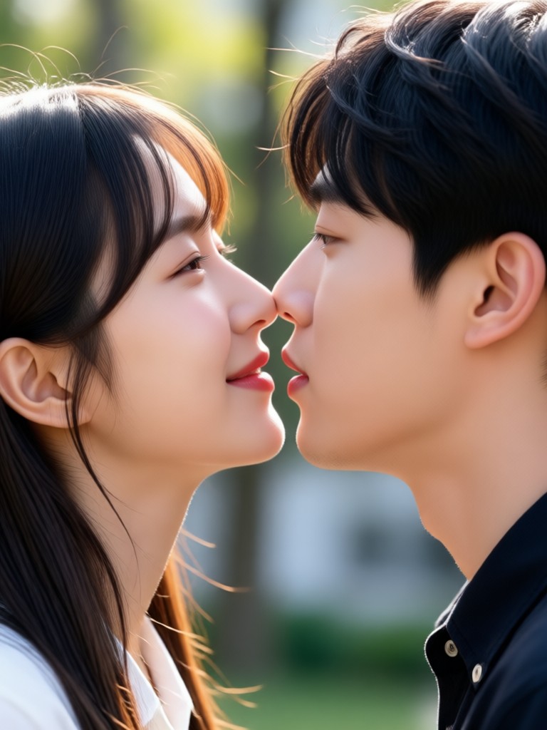 Office romance kiss video