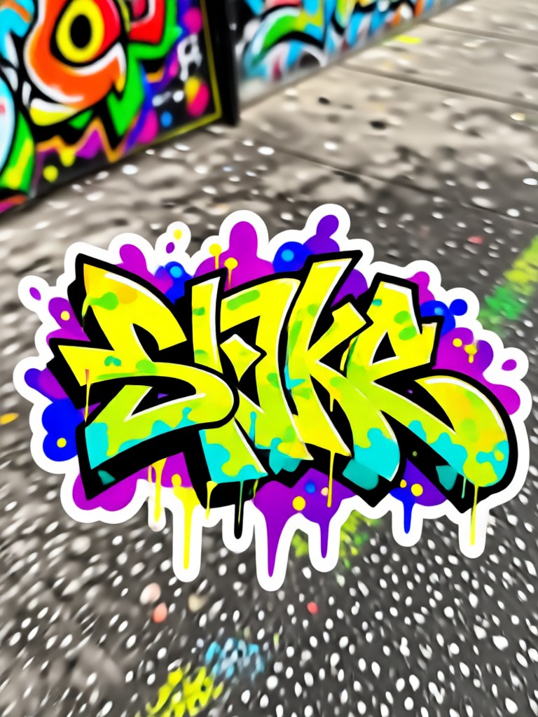 Stencil Art Urban Sticker
