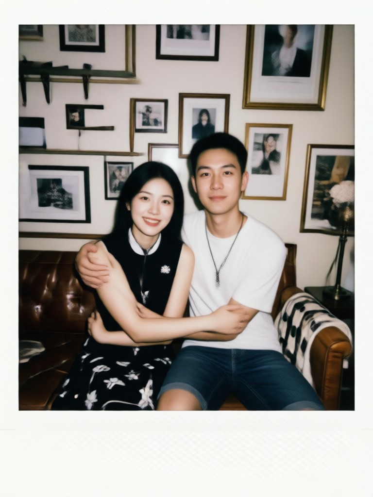 Minimalist white border Polaroid photo