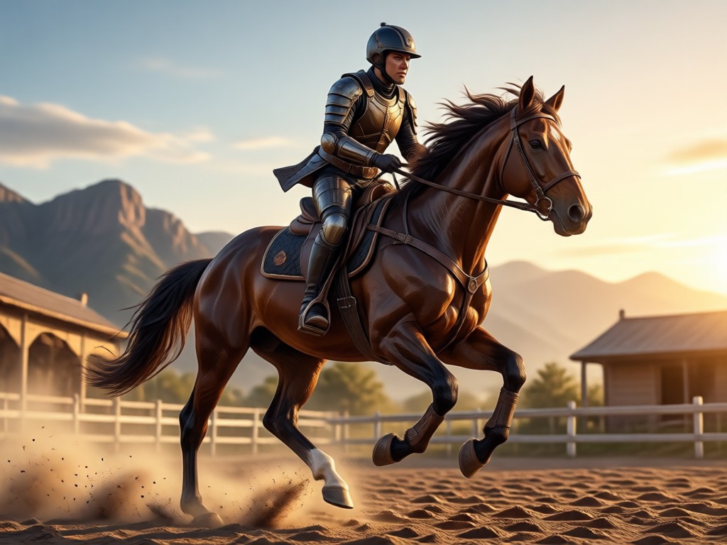 Realistic AI horse riding motion