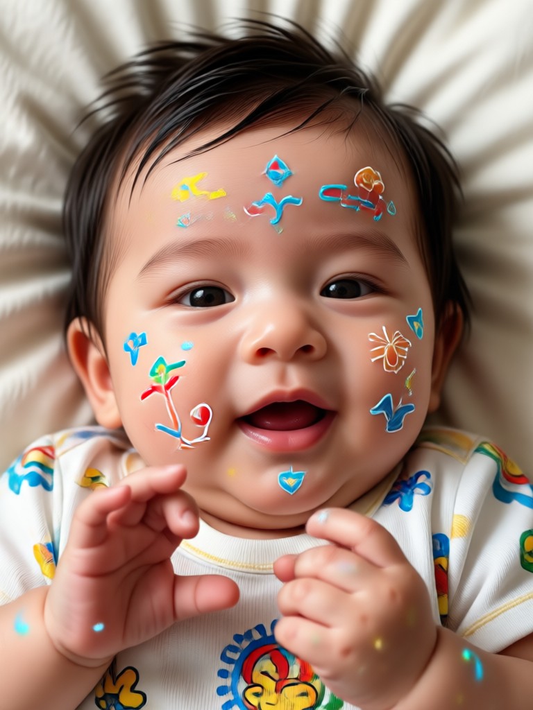 AI generated newborn celebrating a goal