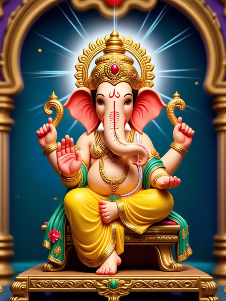 Mobile app interface for Ganpati video creation