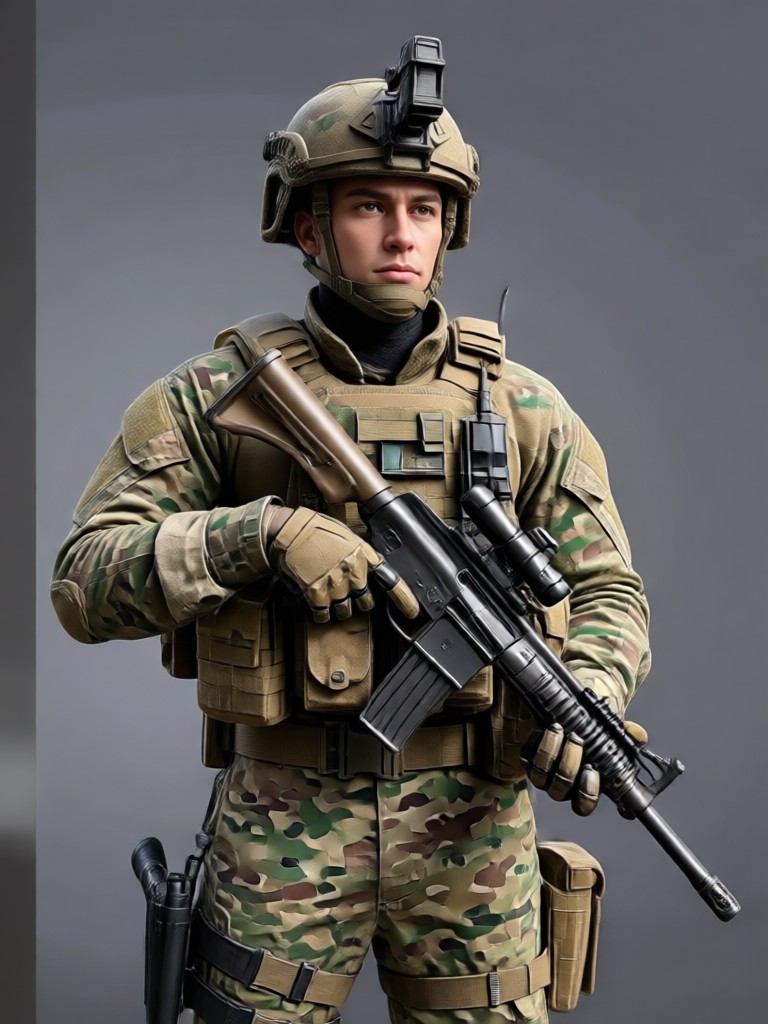 Modern special forces AI soldier