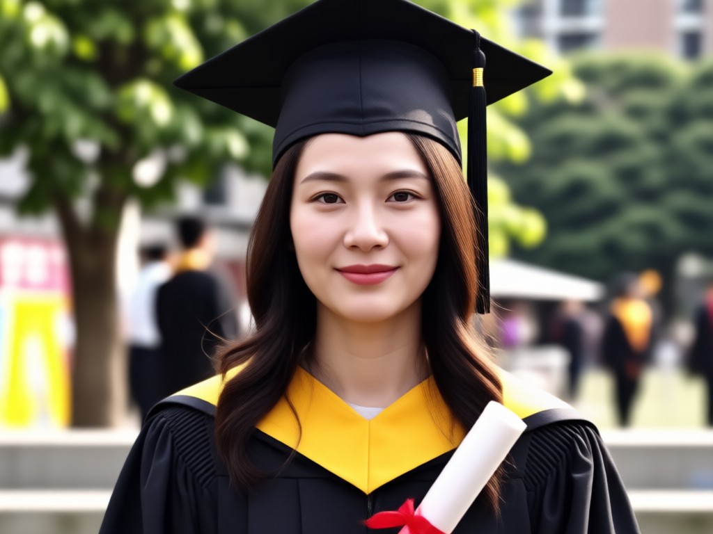 AI adds graduation cap and gown to photo