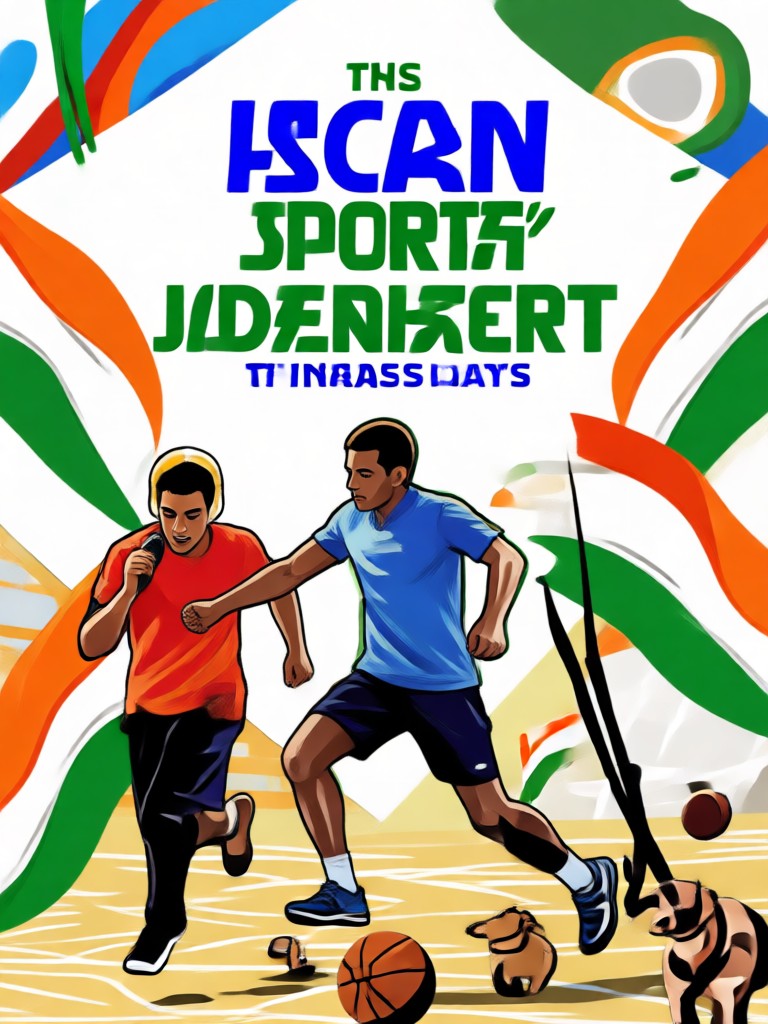 Template poster AI Hari Olahraga India