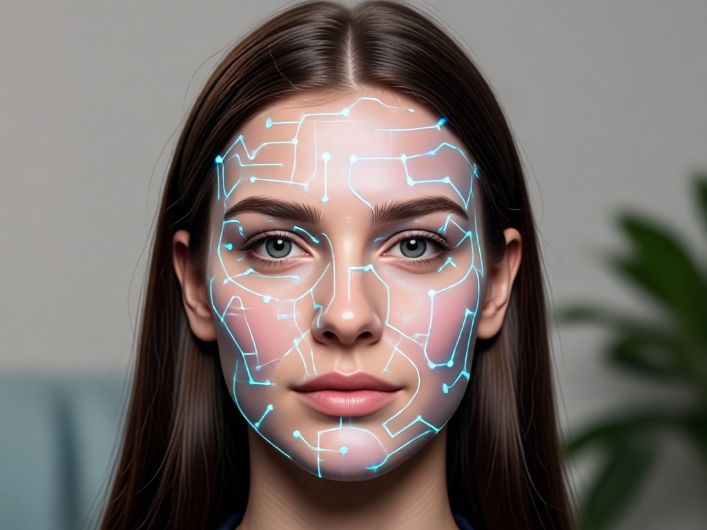 AI menggabungkan dua wajah menjadi satu potret realistis