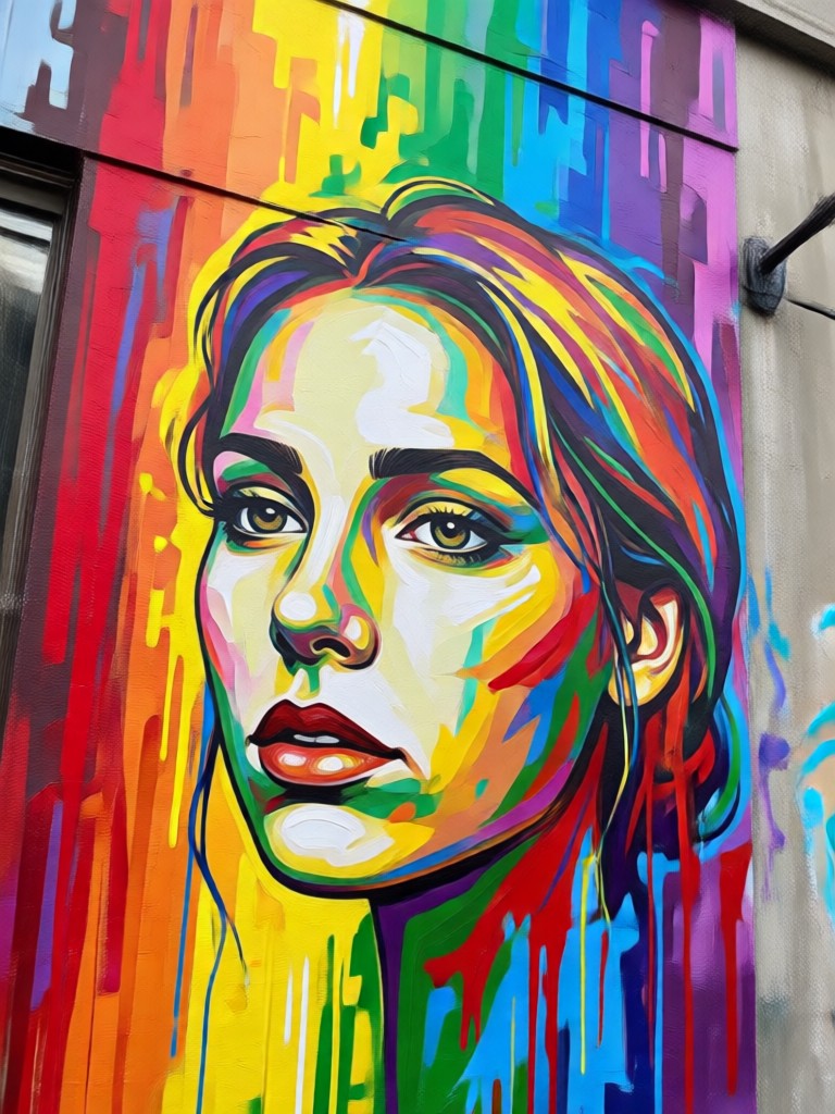 Efecto de Pared de Arte Pop Colorido