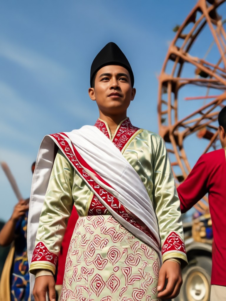 Foto grup dengan tema merah putih AI untuk Merdeka