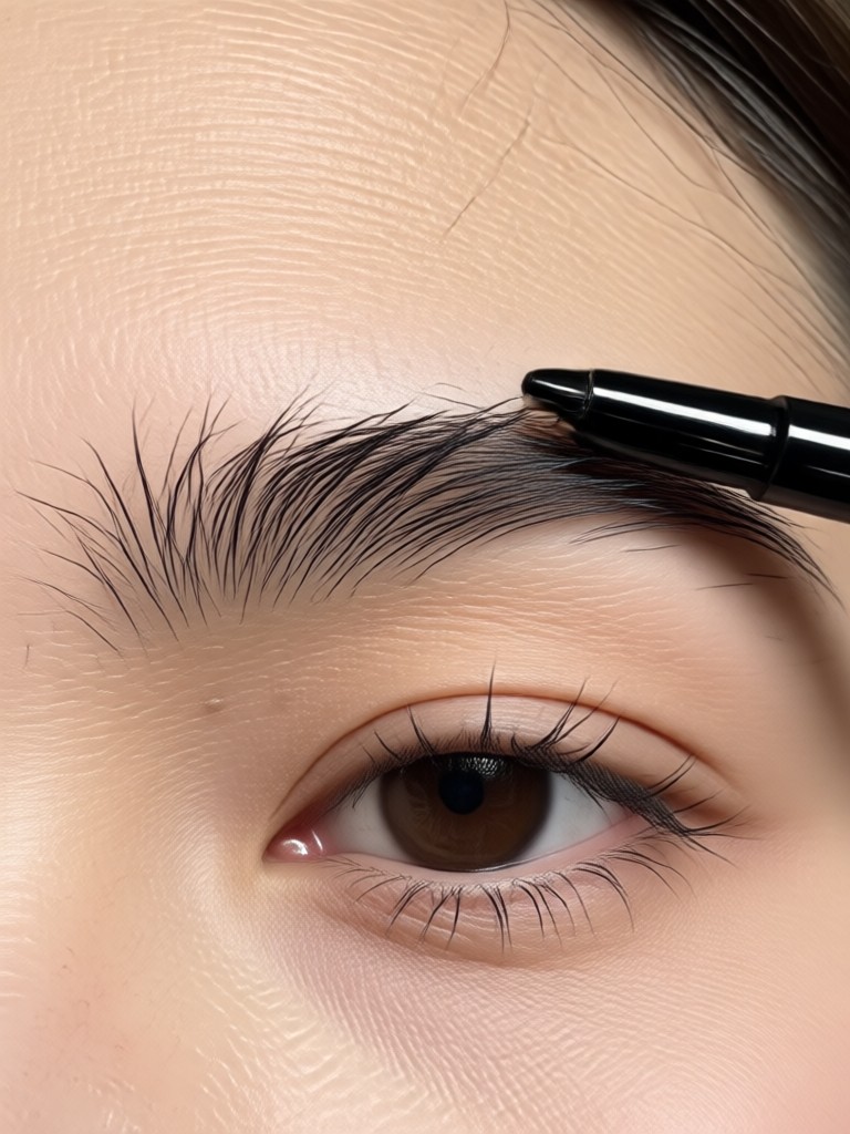 Group photo with multiple people using different AI eyebrow styles