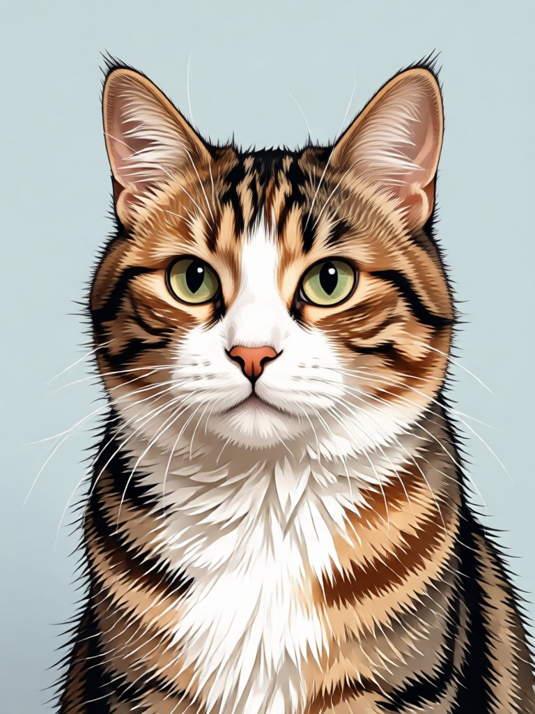 Cat as a majestic lion king portrait