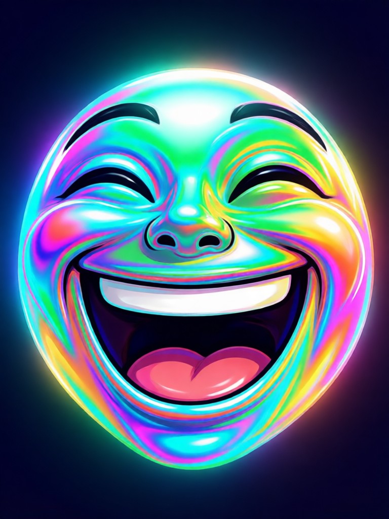 Child's photo with joyful AI laughing animation
